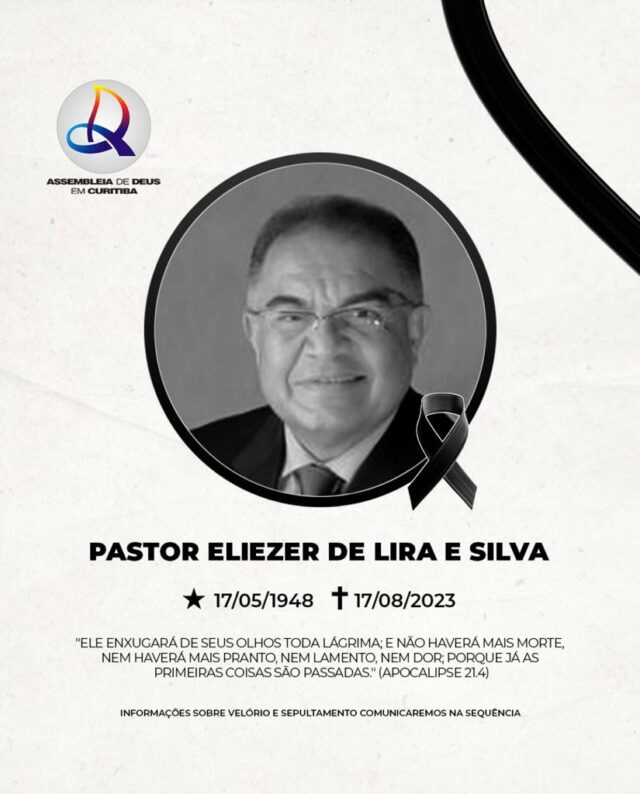 Aos 75 anos, morre Pastor Eliezer de Lira e Silva, comentarista da