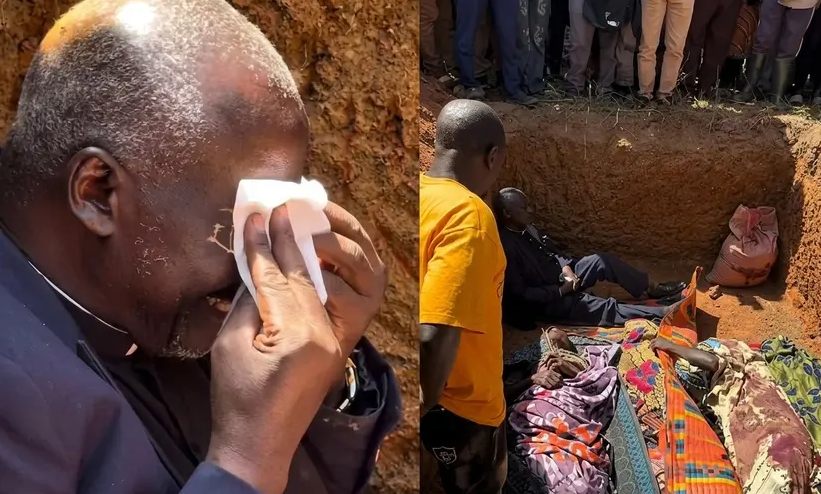 Pastor nigeriano chora ao sepultar membros da igreja mortos em novos ataques