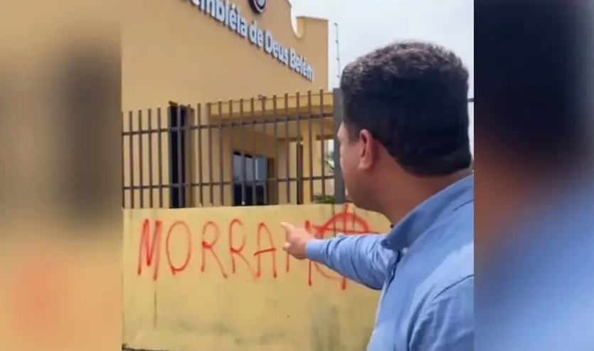 Igreja Assembleia de Deus é pichada com ameaça contra cristãos em Dourados (MS)